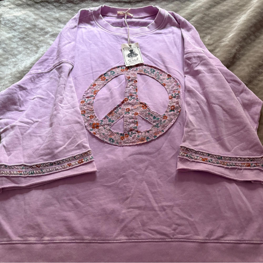 Easel Lavender Floral T-Shirt